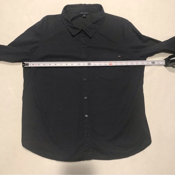 Tommy Hilfiger button down, navy with white dots, XL - Picture 3 of 8